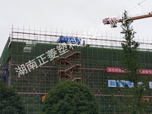 湖南長沙黃花機(jī)場空港城檢測樓工地安全網(wǎng)案例